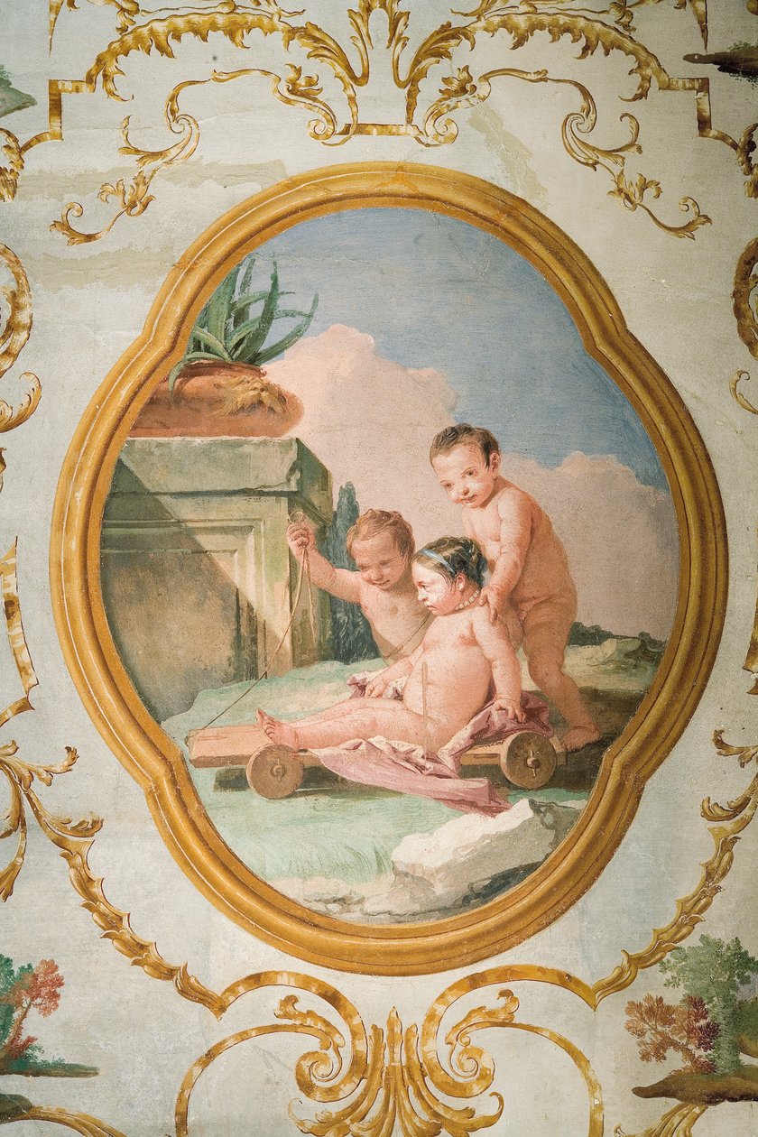 Fresko aus dem Putti-Raum in der Foresteria (Gästehaus) 1757 von Giovanni Domenico Tiepolo