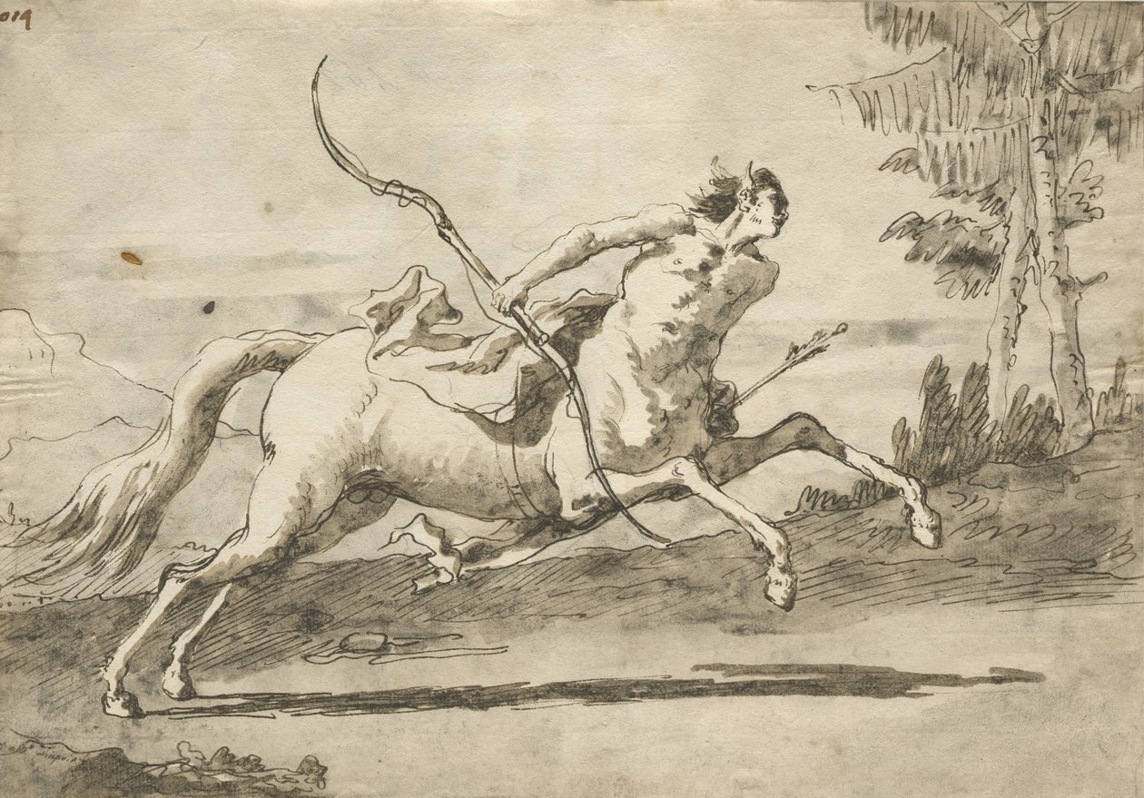 Galoppierender Zentaur, ca. 1755-65 von Giovanni Domenico Tiepolo