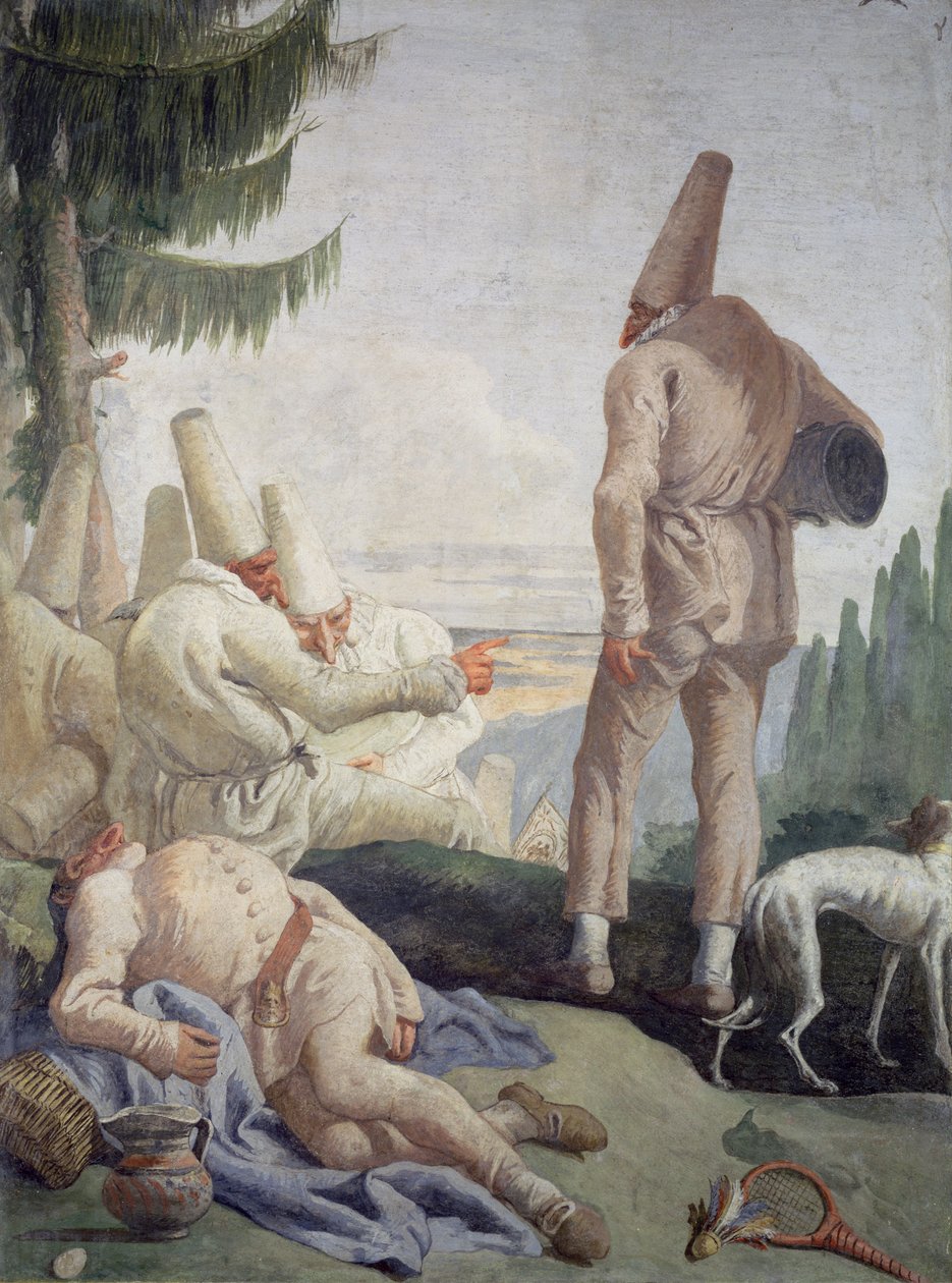 Pulcinella im Urlaub von Giovanni Domenico Tiepolo