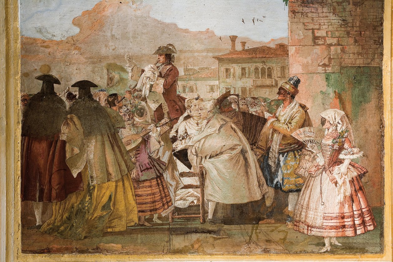 Der Scharlatan, aus dem Raum der Karnevalsszenen in der Foresteria, 1757 von Giovanni Domenico Tiepolo