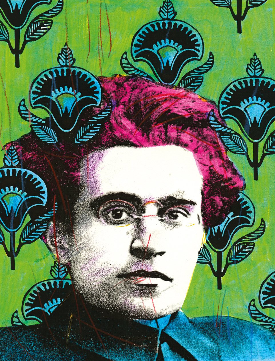 Porträt von Antonio Gramsci, 2008 von Gianluca Costantini