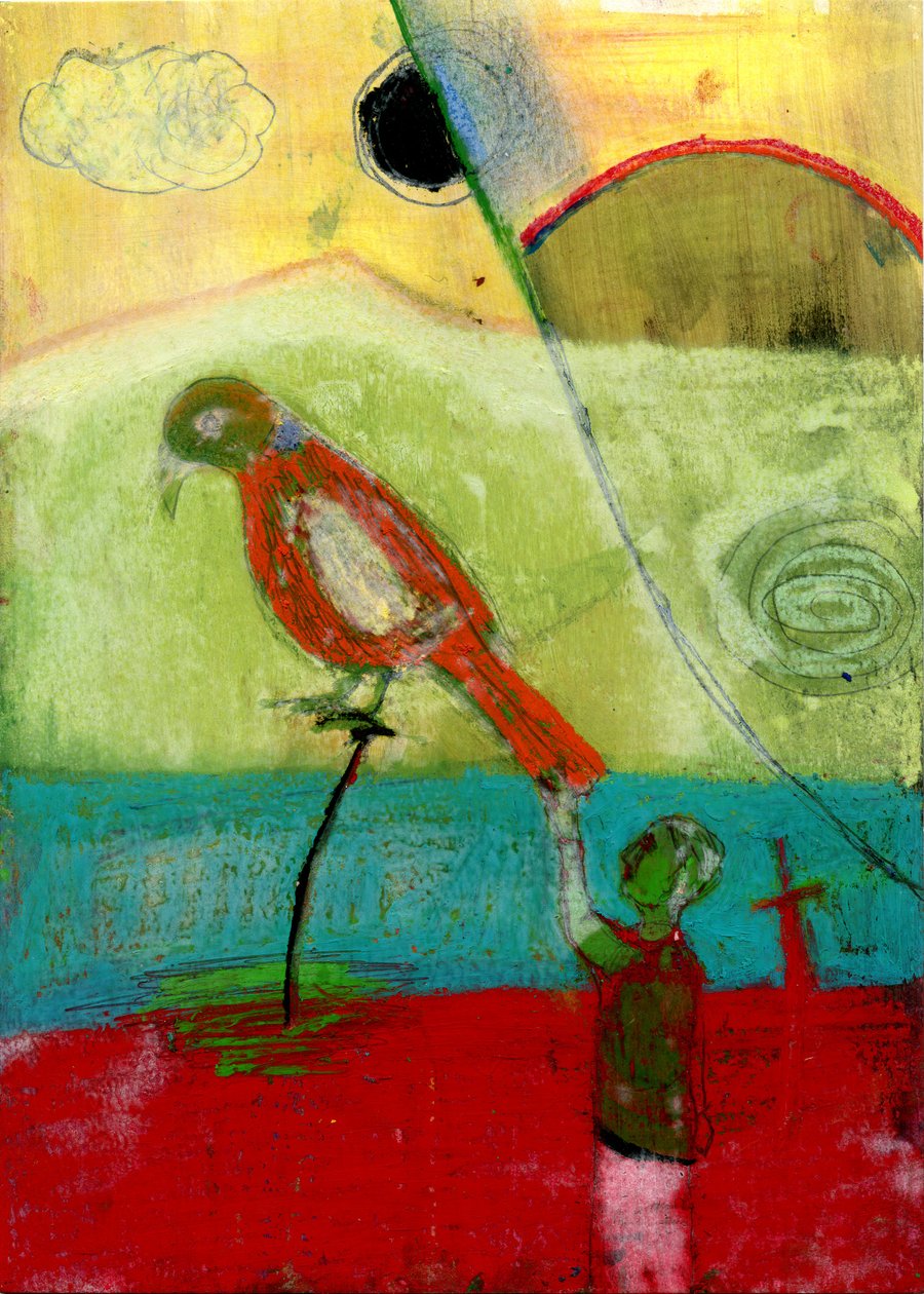 Oranger Vogel, 2013 von Gigi Sudbury