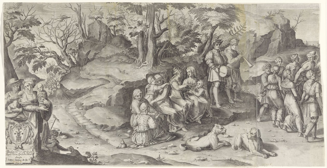 Hochzeit von Isaak und Rebekka (Blatt 1) von Gijsbert Van Veen