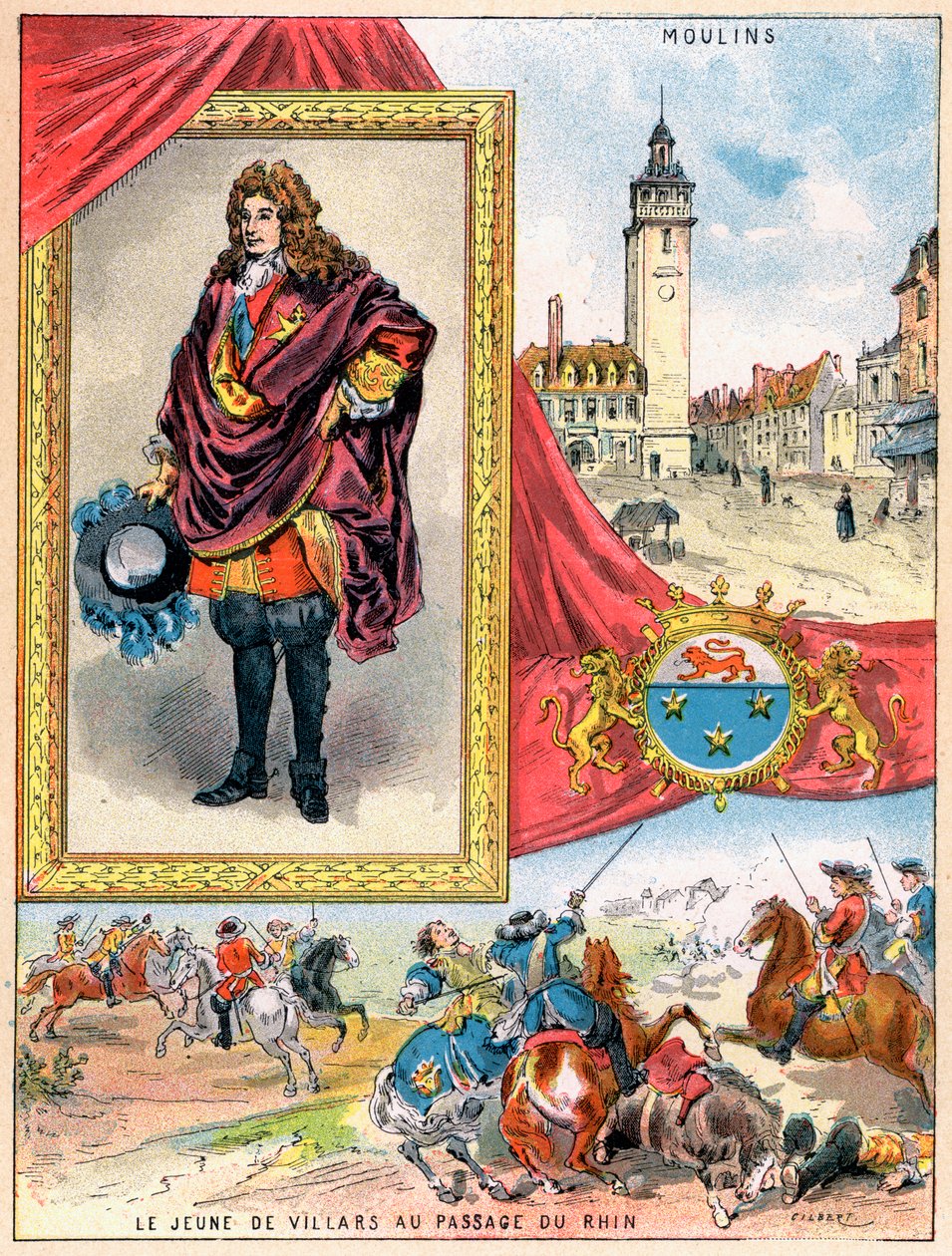 Claude Louis Hector de Villars, französischer Militärkommandant, 1898 von Gilbert
