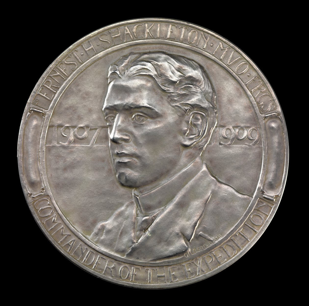 Medaille der Royal Geographical Society: Shackletons Antarktisexpedition 1907-1909 von Gilbert Bayes
