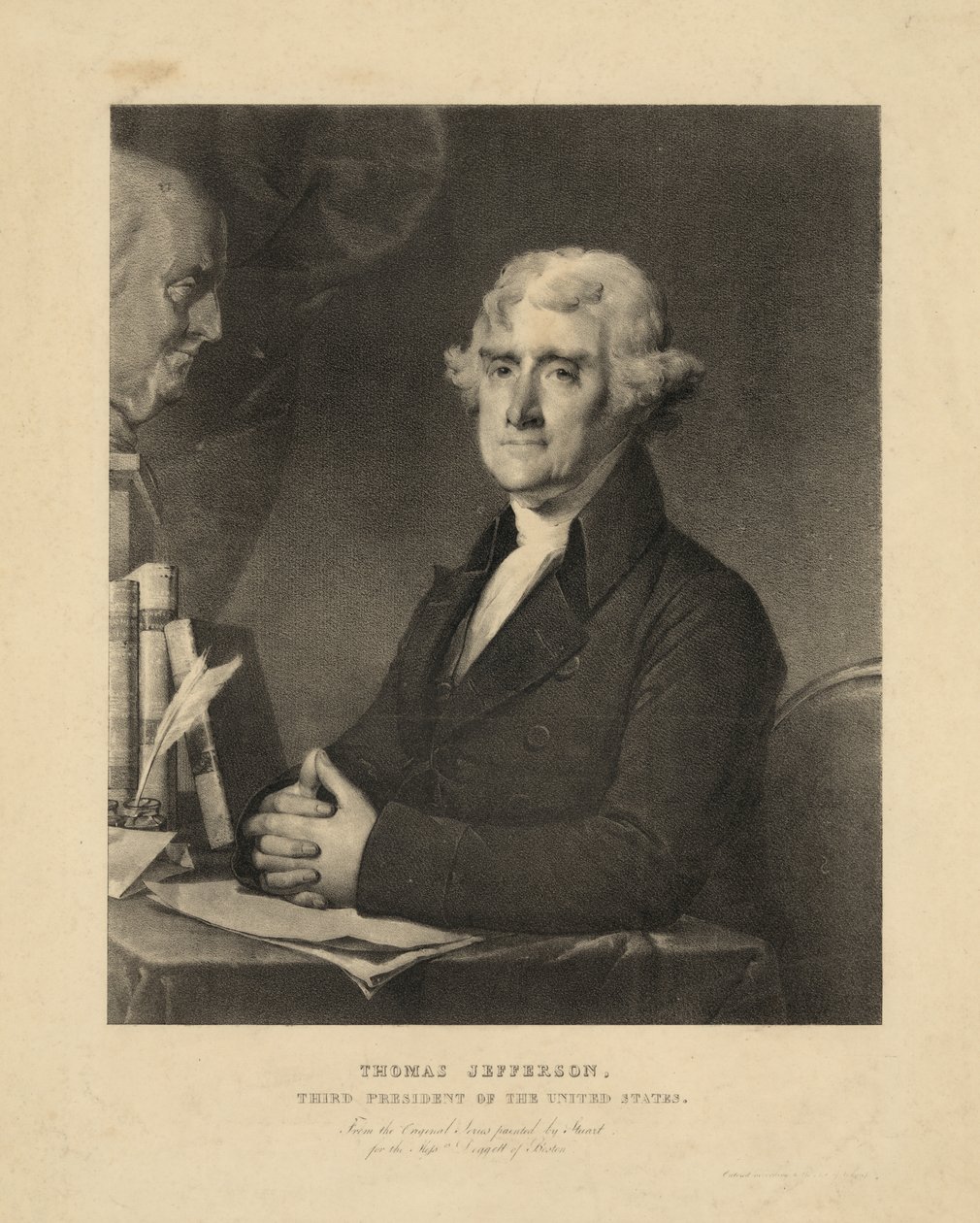 Thomas Jefferson, dritter Präsident der Vereinigten Staaten von Gilbert Stuart