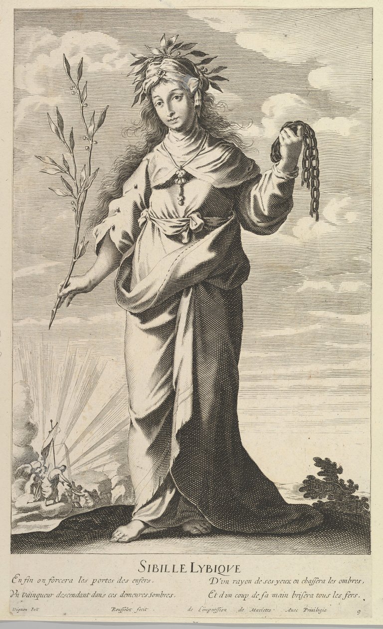 Sibylle Lybique, ca. 1635 von Gilles Rousselet and Abraham Bosse