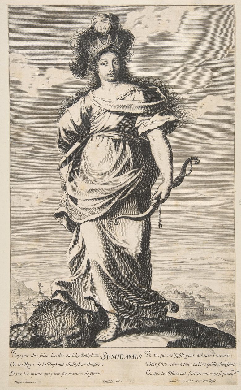 Semiramis, ca. 1639-40. Schöpfer: Gilles Rousselet, Abraham Bosse von Gilles Rousselet and Abraham Bosse