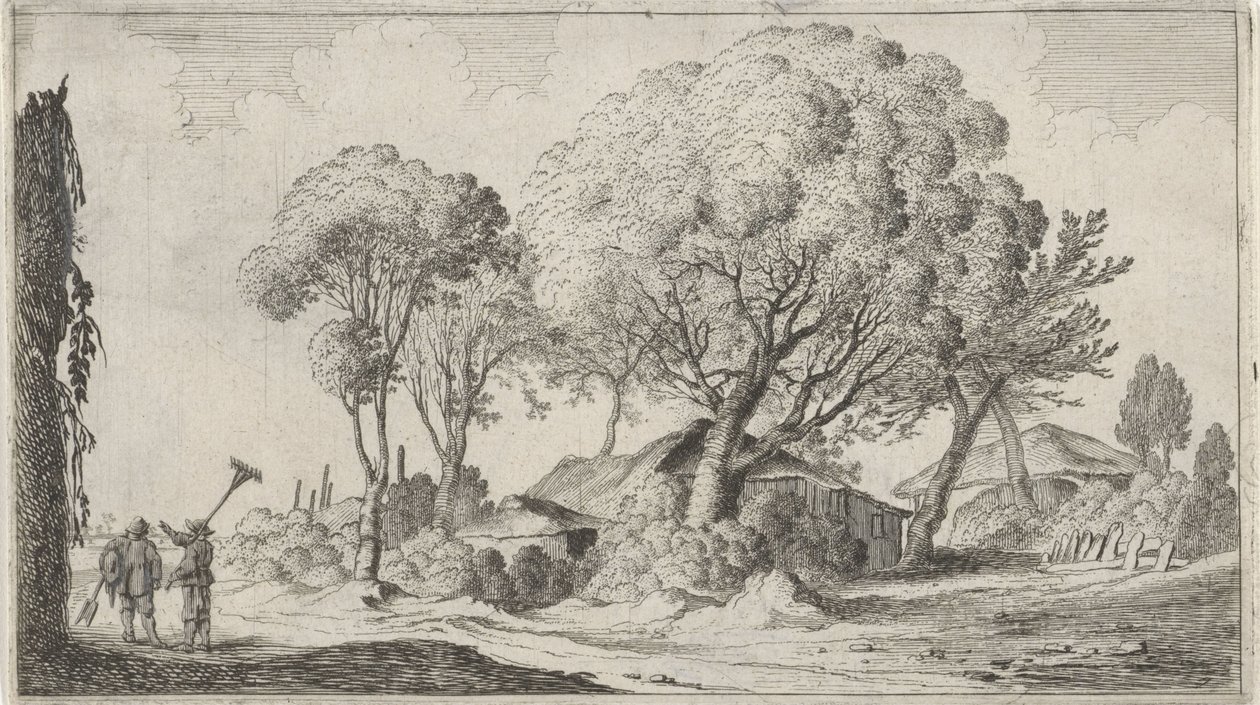 Bauernhöfe zwischen Bäumen von Gillis van Scheyndel (I)