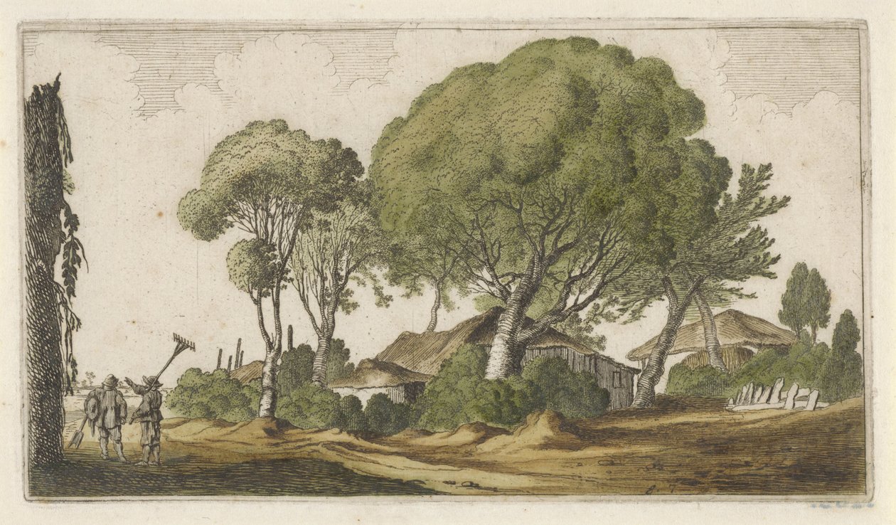 Bauernhöfe zwischen Bäumen von Gillis van Scheyndel (I)