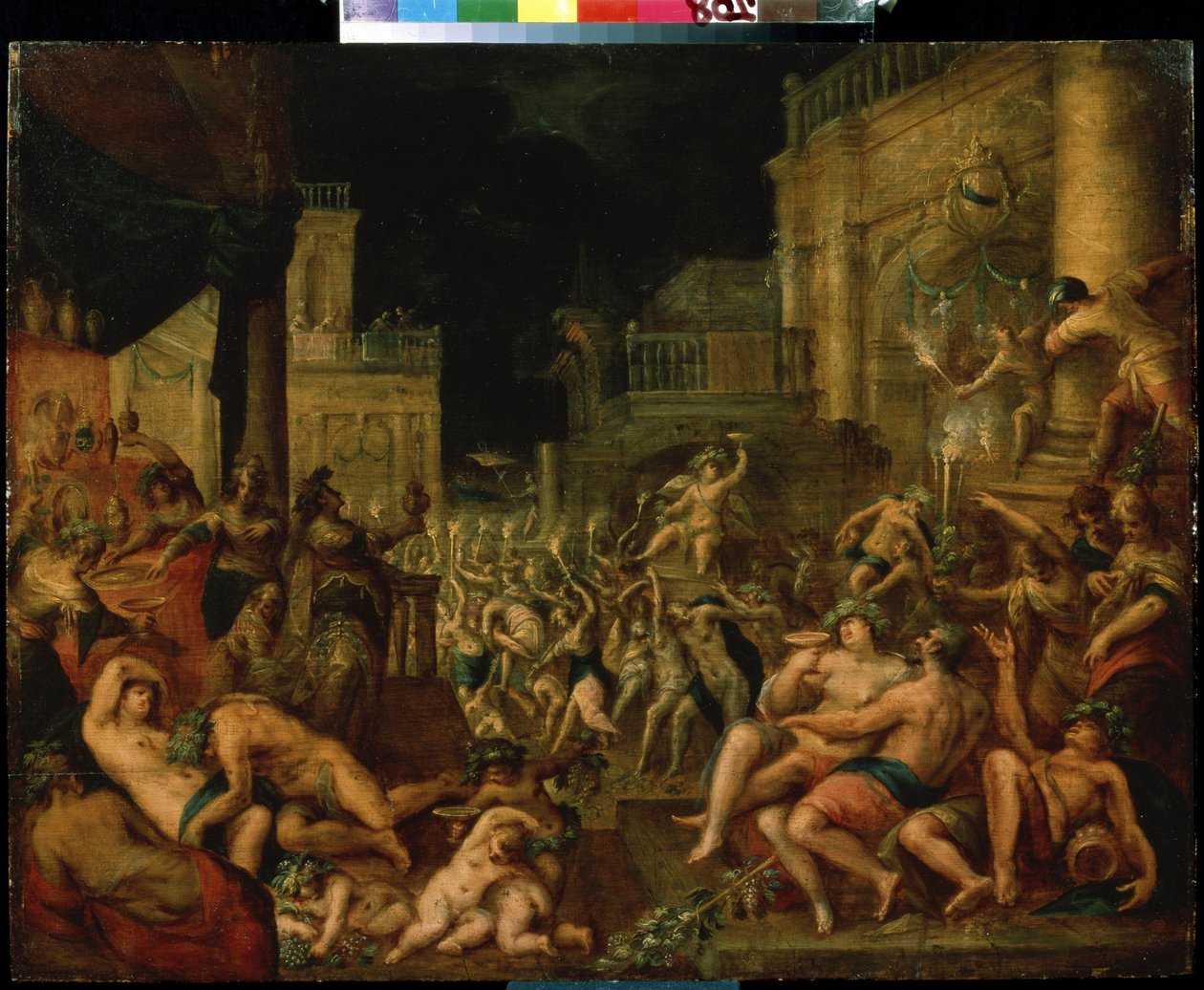 Das Festmahl des Midas zu Ehren von Bacchus und Silenus von Gillis van Valckenborch