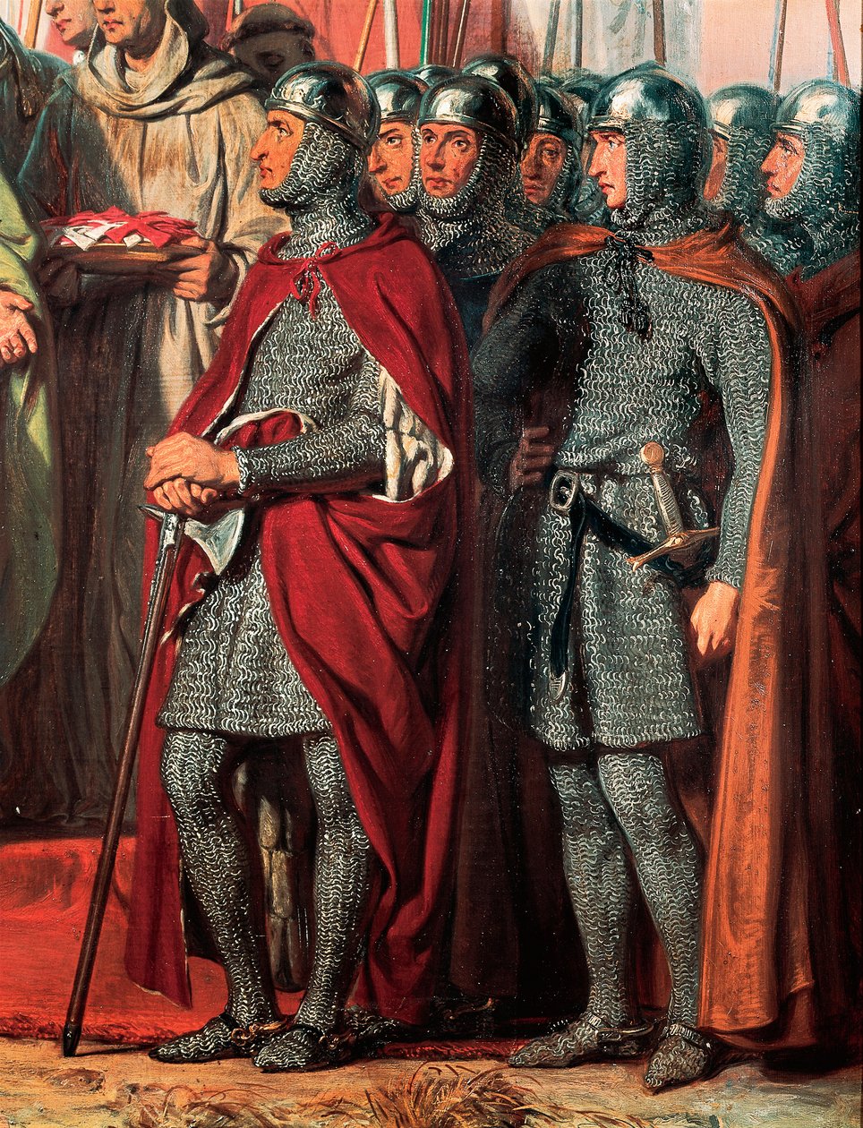 Dritter Kreuzzug (1189-1192): Treffen und Händedruck zwischen Philipp August (Philipp II. von Frankreich) von Gillot Saint Evre