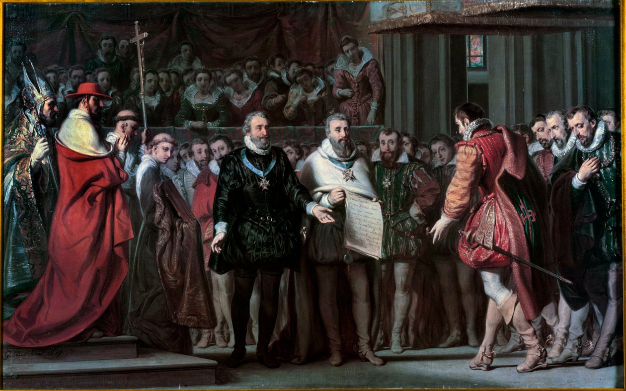 Philipp II. von Spanien erkennt Heinrich IV. als König von Frankreich an von Gillot Saint Evre