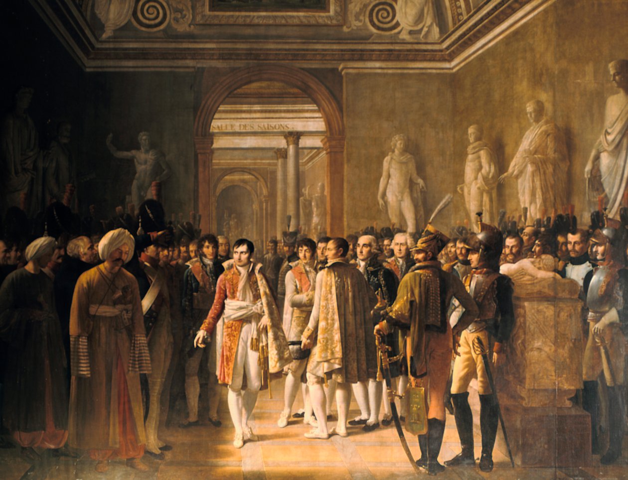 Napoleon empfängt im Louvre die Abgeordneten der Armee, 8. Dezember 1804, 1808 von Gioacchino Giuseppe Serangeli