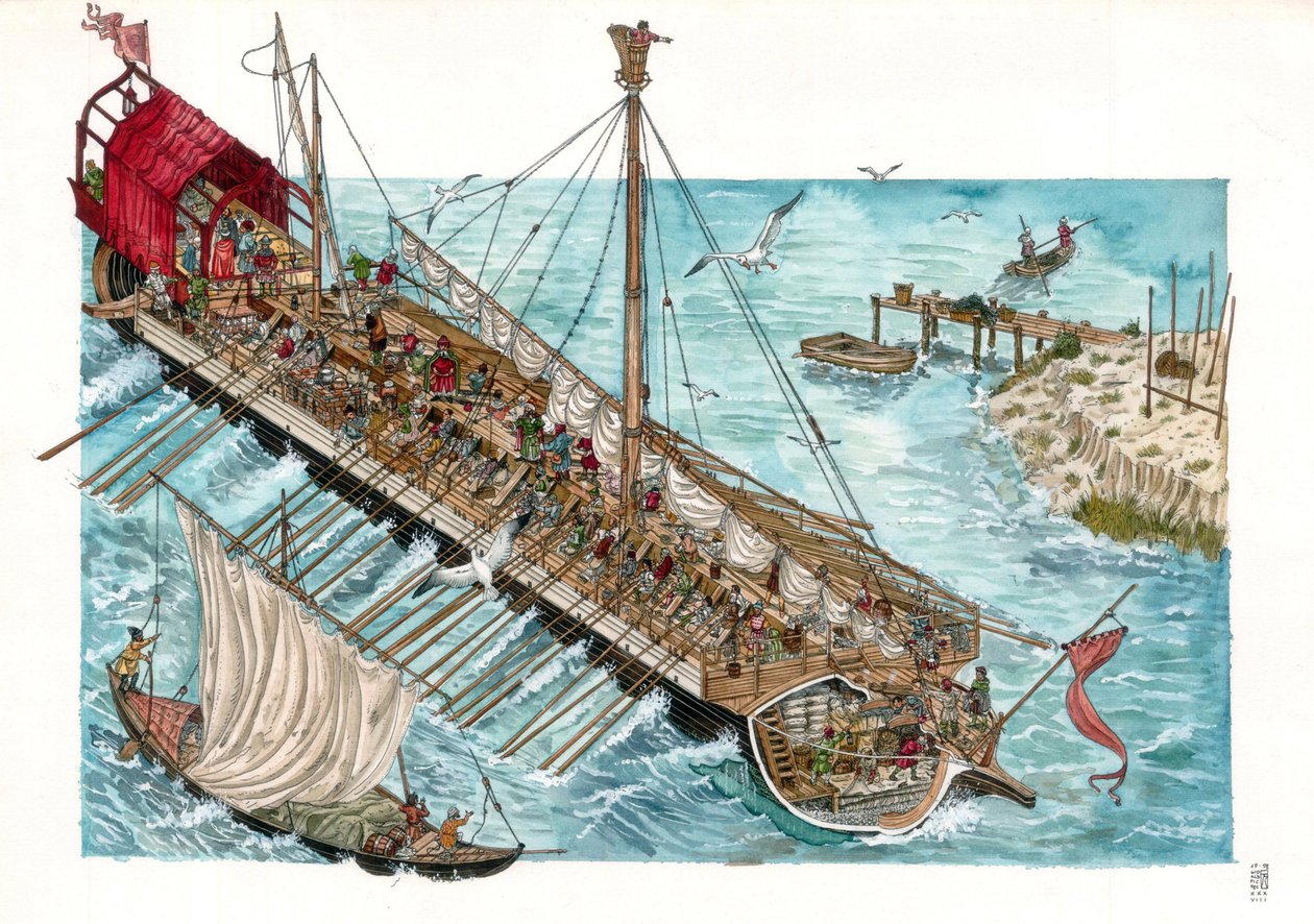 Rekonstruktion einer venezianischen Galeere des 15. Jahrhunderts von Giorgio Albertini. von Giorgio Albertini