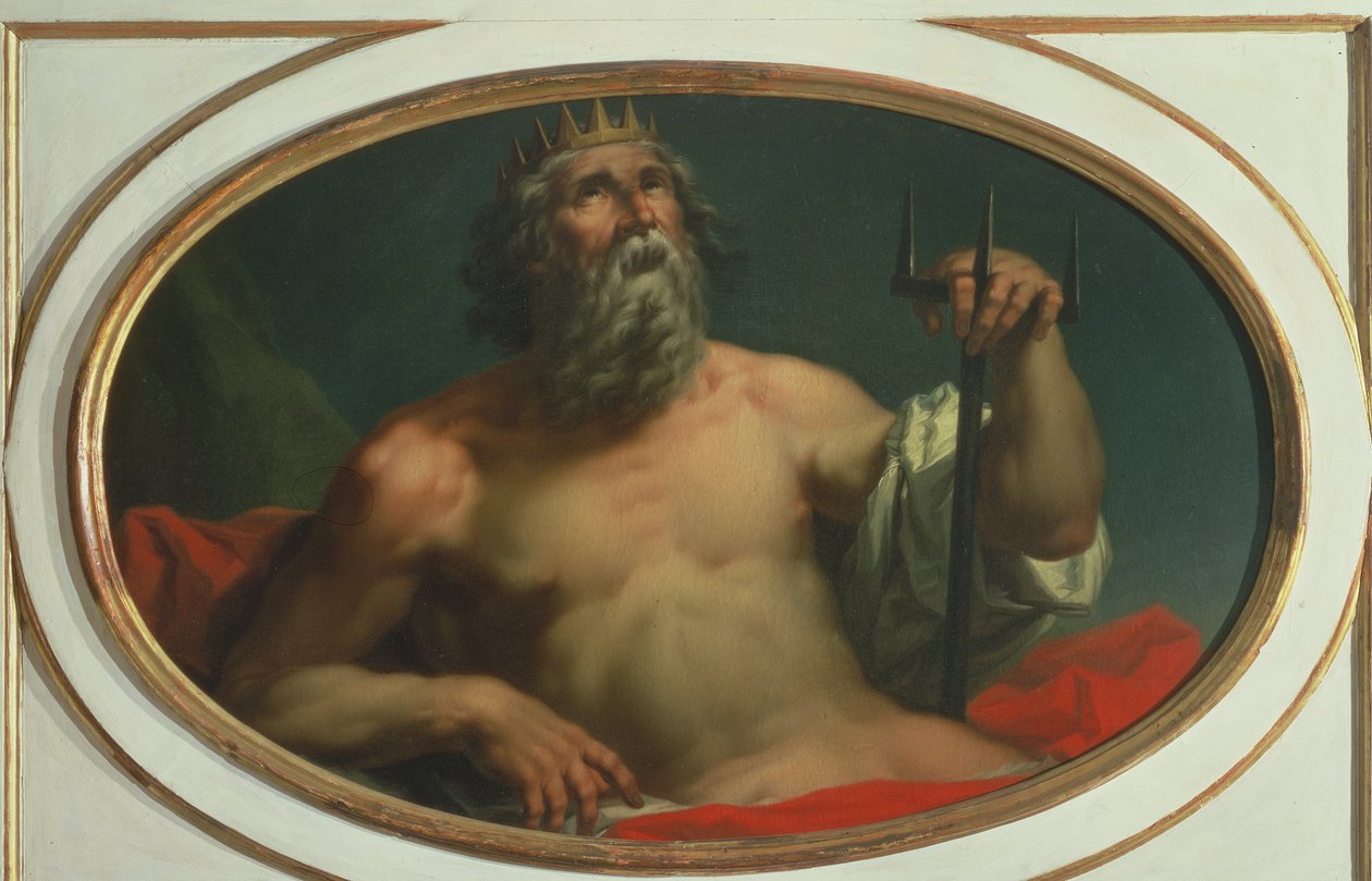 Personifikation des Wassers als Gott Poseidon von Giorgio Anselmi