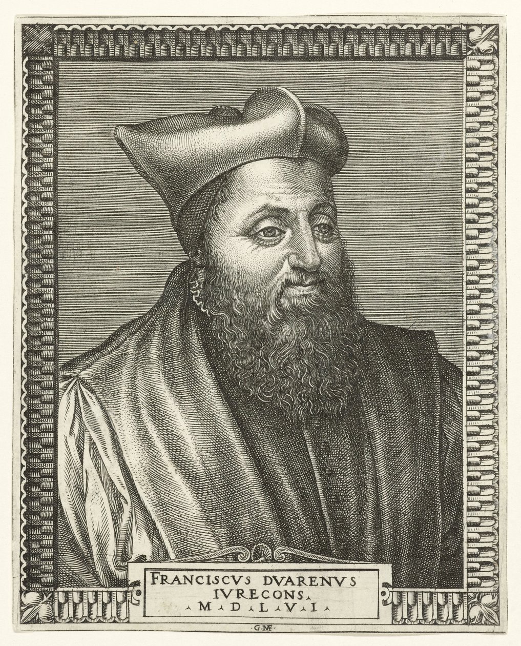 Porträt von François Duaren, Professor für Rechtswissenschaften an der Universität von Bourges von Giorgio Ghisi