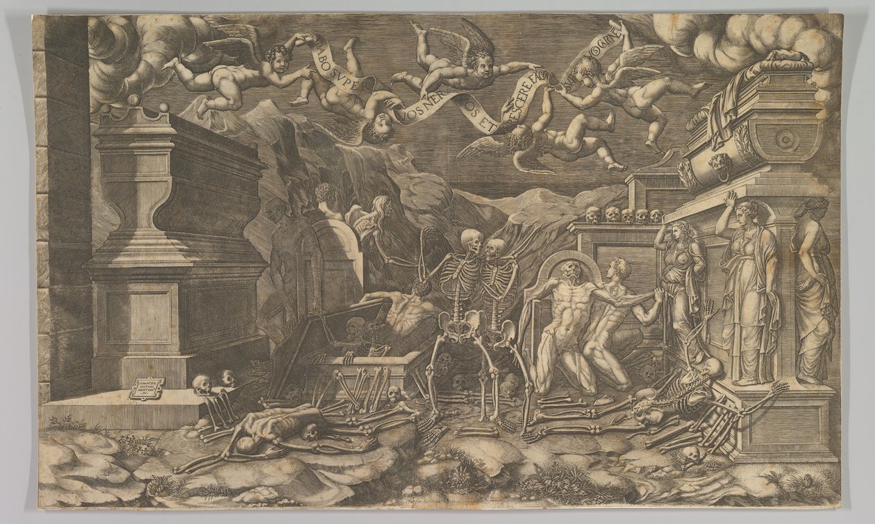 Die Vision von Ezechiel, 1554 neu veröffentlicht 1595 von Giorgio Ghisi