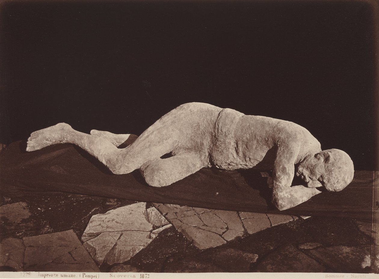 Menschliche Abdrücke, Pompeji von Giorgio Sommer