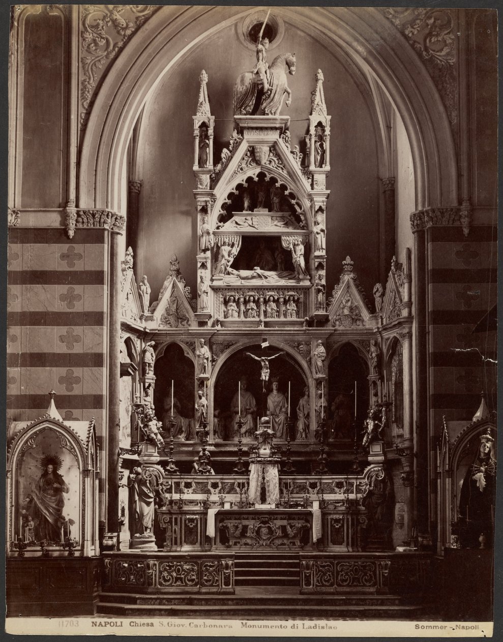 Neapel S. Giov. Carbonara Denkmal von Ladislao von Giorgio Sommer