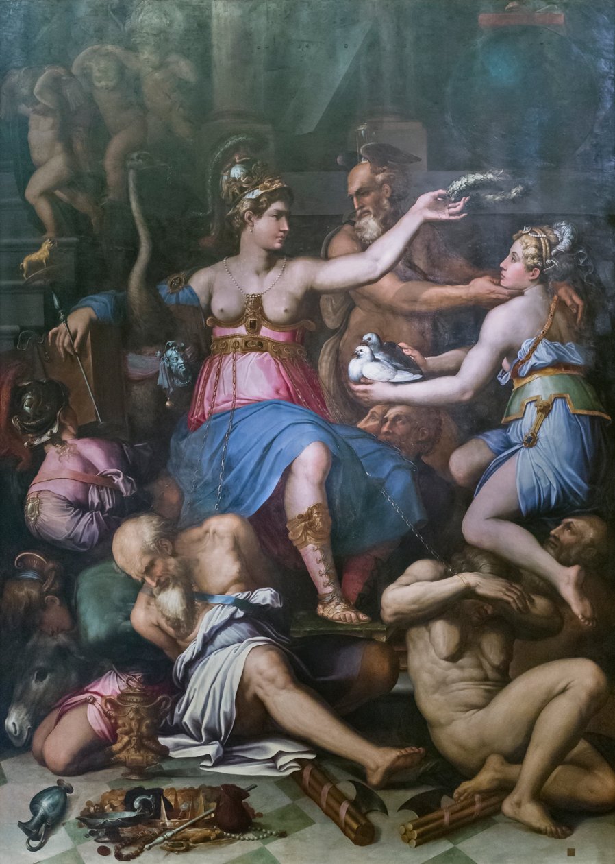 Allegorie der Gerechtigkeit, der Wahrheit und der Laster von Giorgio Vasari