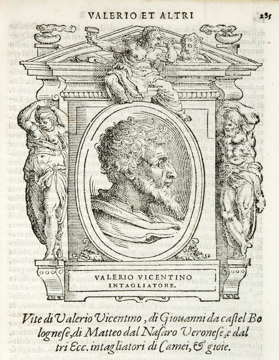 Milan, Biblioteca Braidense, Vite de piv excellent, Giorgio Vasari 1568, Valerio Belli genannt Valerio Vicentino von Giorgio Vasari