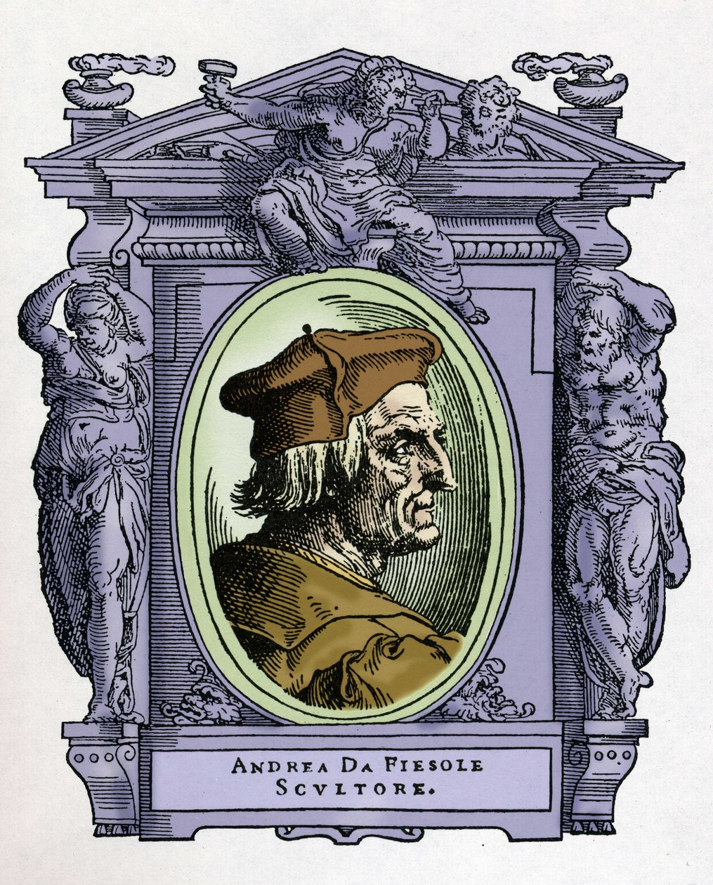 Porträt von Andrea da Fiesole (Andrea Ferrucci) von Giorgio Vasari