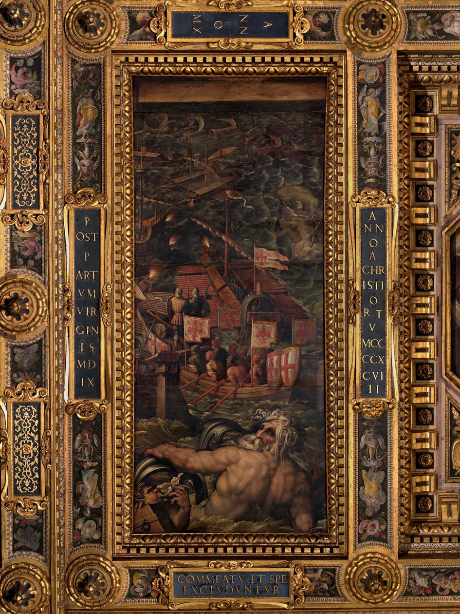 Seeschlacht zwischen Florentinern und Pisanern von Giorgio Vasari