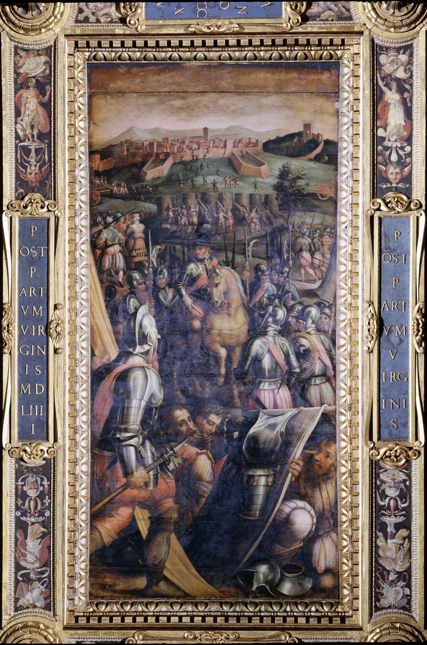 Die Eroberung von Casole von der Decke des Salone dei Cinquecento, 1565 von Giorgio Vasari
