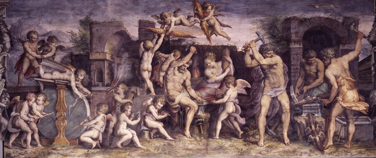 Die Schmiede des Vulkan, 1556-1557 von Giorgio Vasari