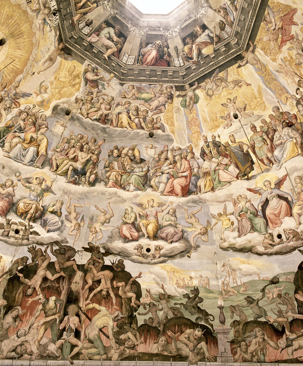 Das Jüngste Gericht, Detail aus der Kuppel des Doms, 1572-79 von Giorgio Vasari