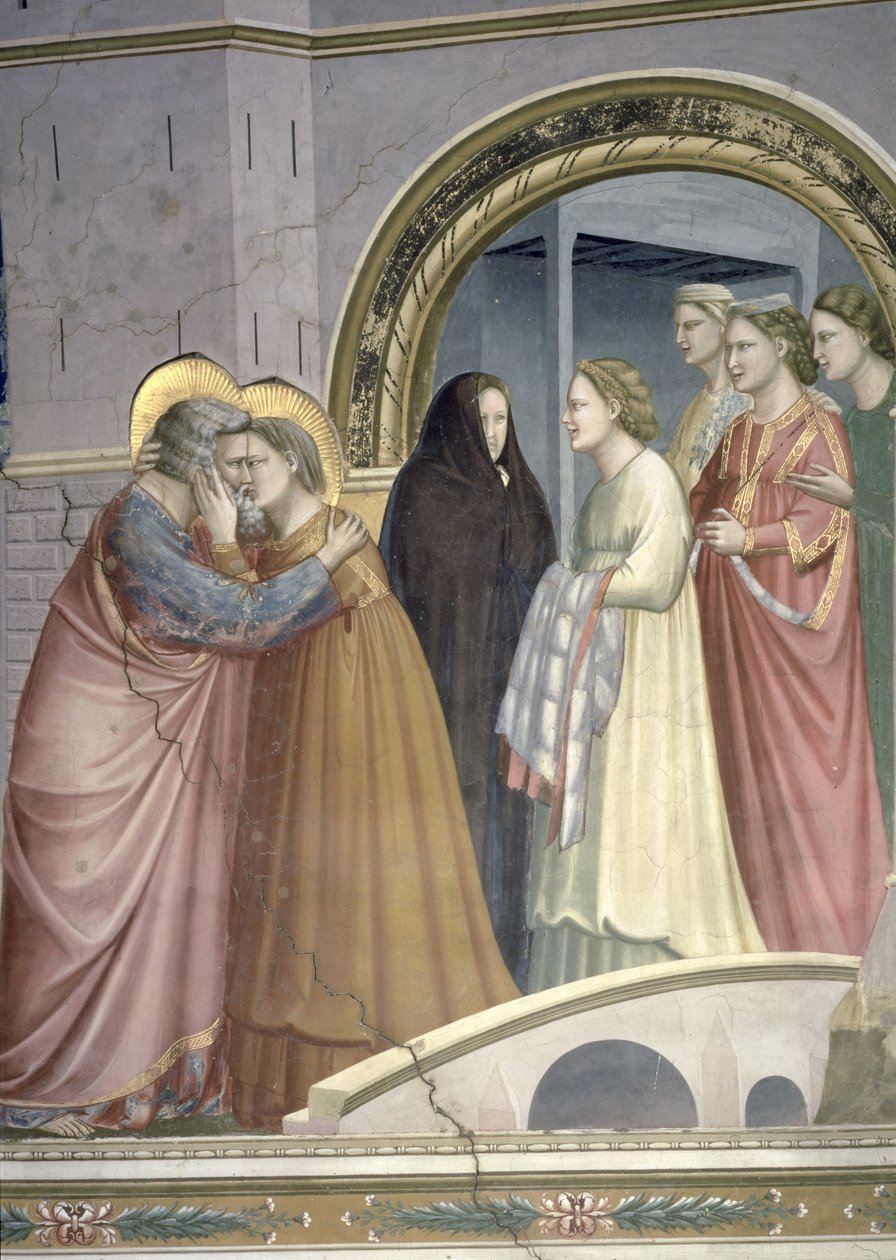 Das Treffen am Goldenen Tor (Detail) von Giotto di Bondone