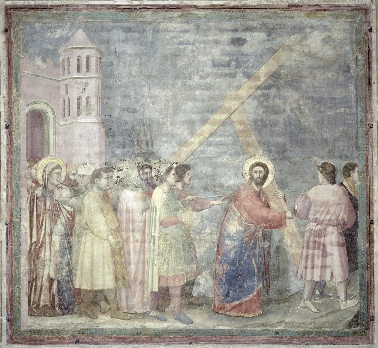 Der Weg nach Golgatha, ca. 1305 von Giotto di Bondone