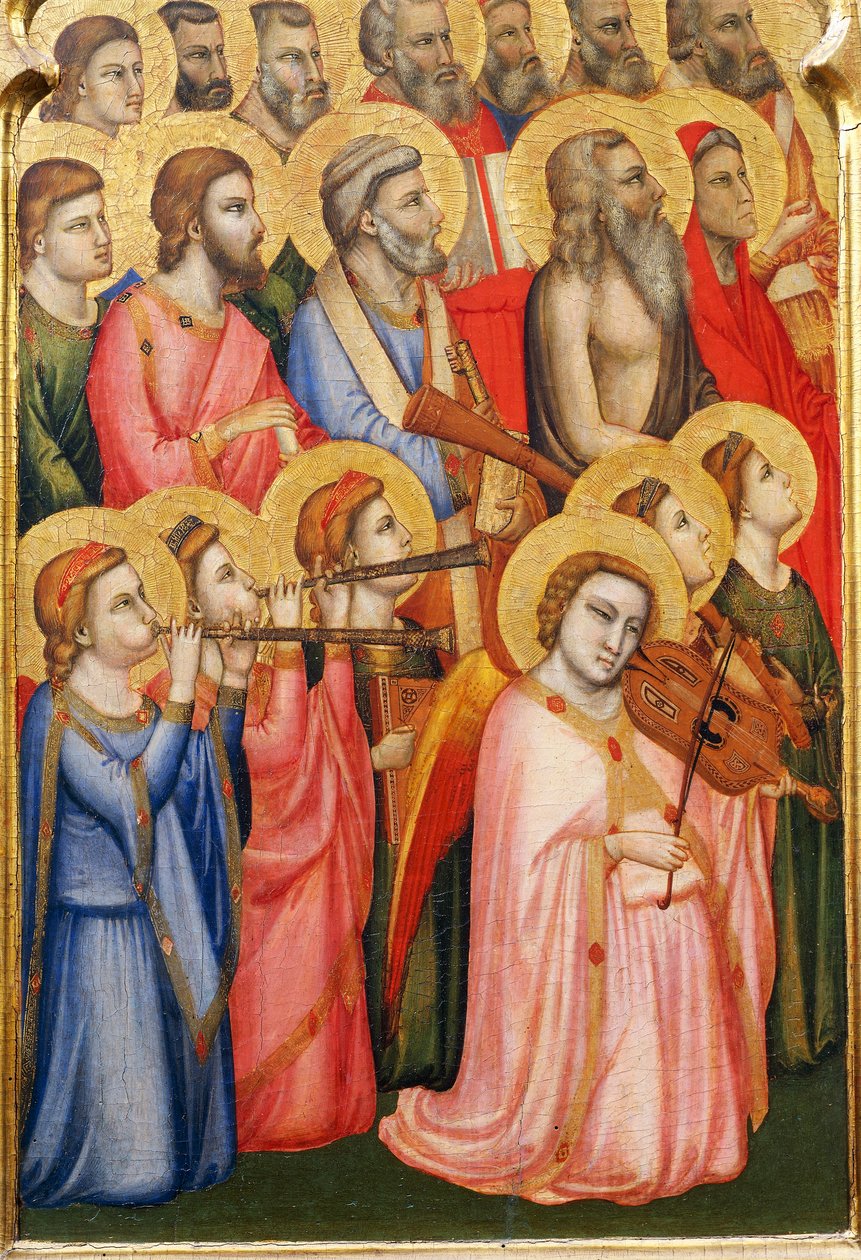 Engel, die Musikinstrumente spielen (Detail) von Giotto (c.1266 1337)