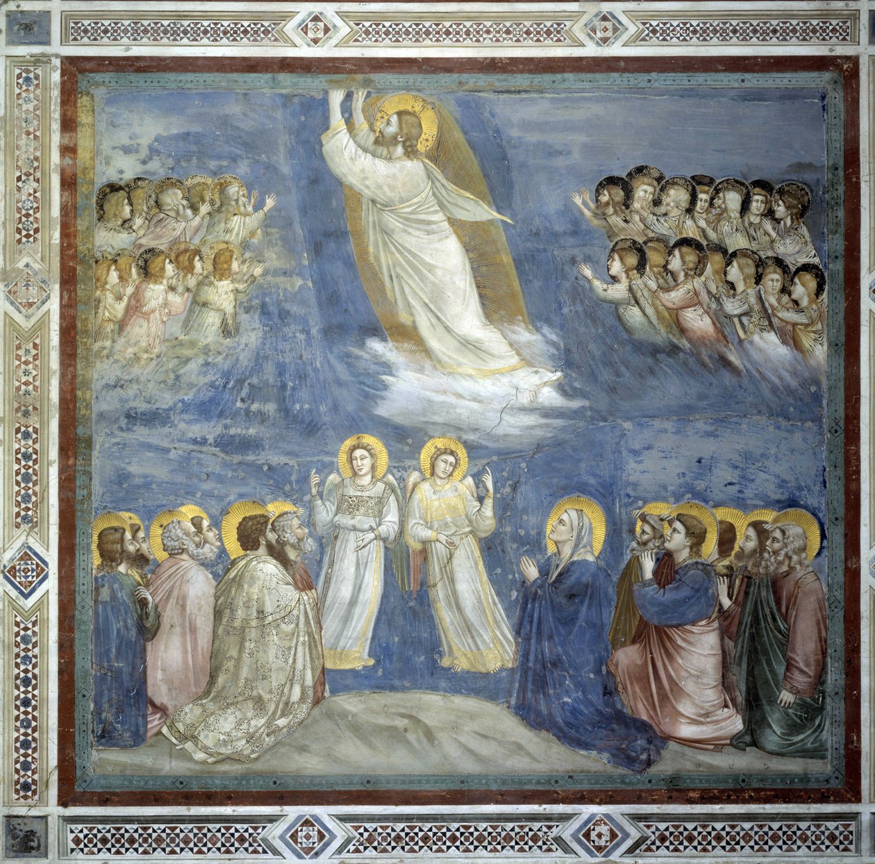 Die Himmelfahrt Christi. Fresko von Giotto di Bondone von Giotto (c.1266 1337)