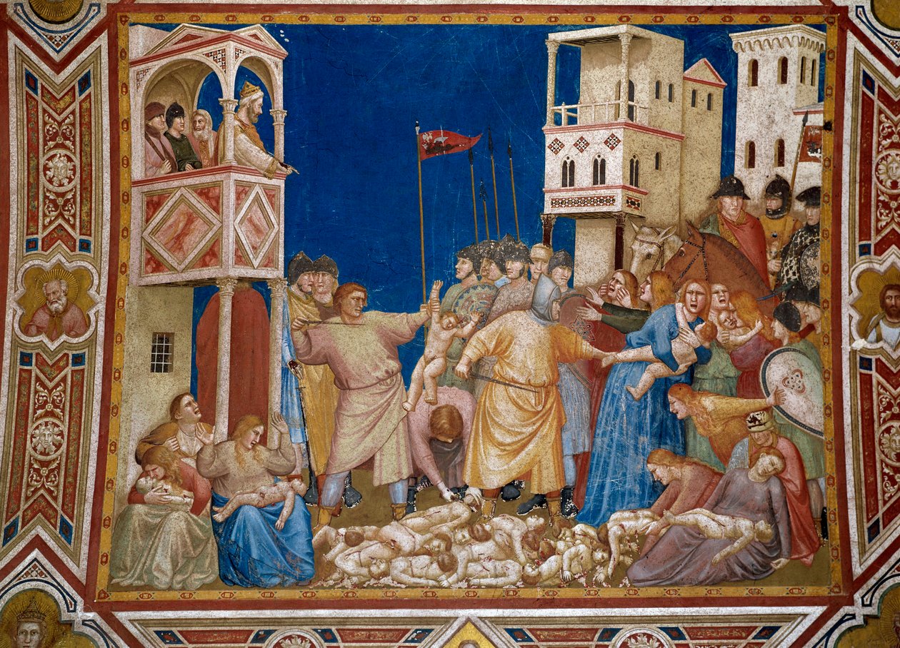 Das Massaker der Unschuldigen, Fresko von Giotto di Bondone von Giotto (c.1266 1337)