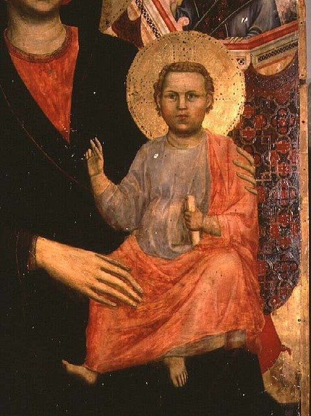 Christkind aus der Madonna und Kind auf dem Thron von Giotto di Bondone