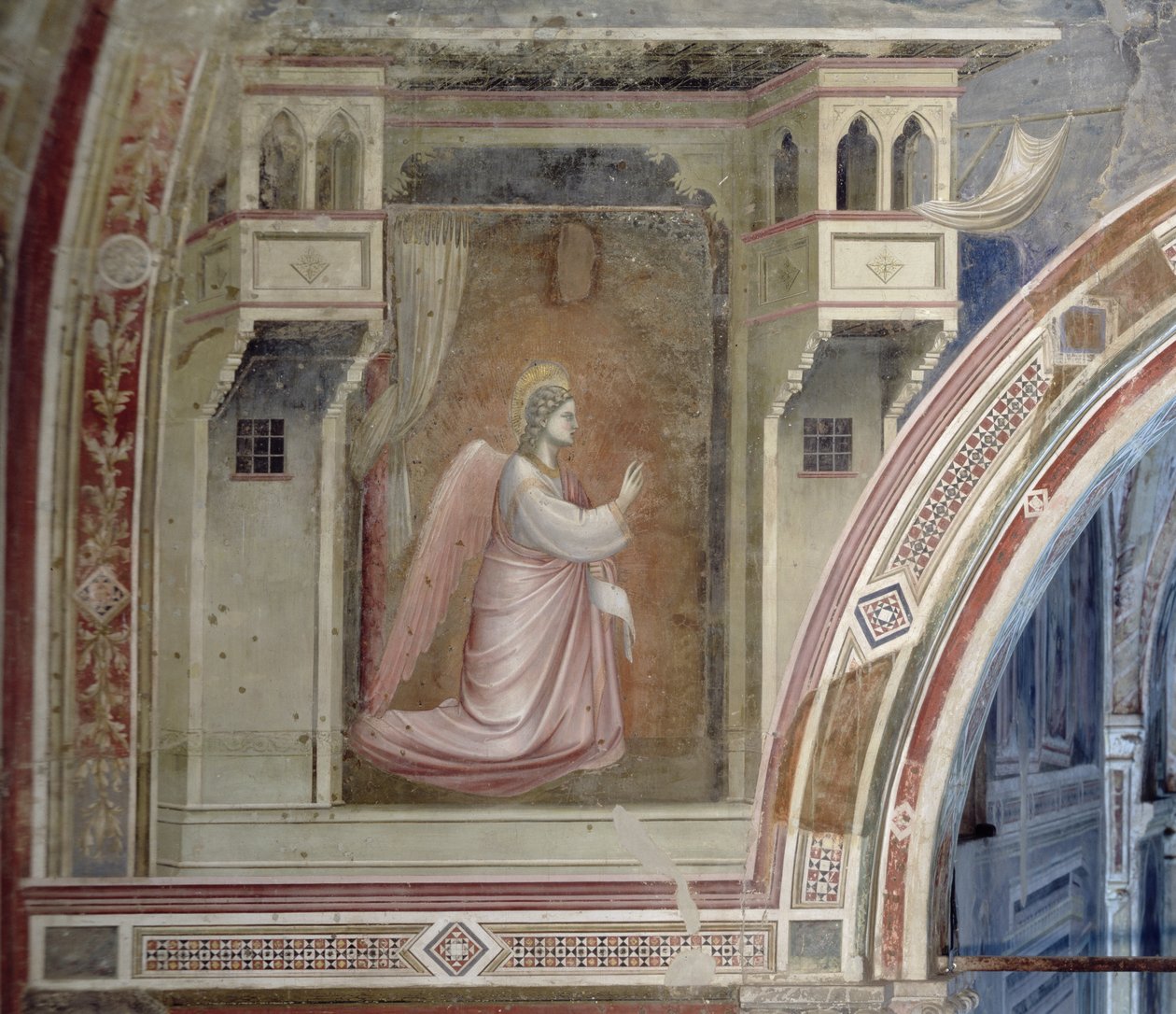 Die Verkündigung (Detail) von Giotto di Bondone