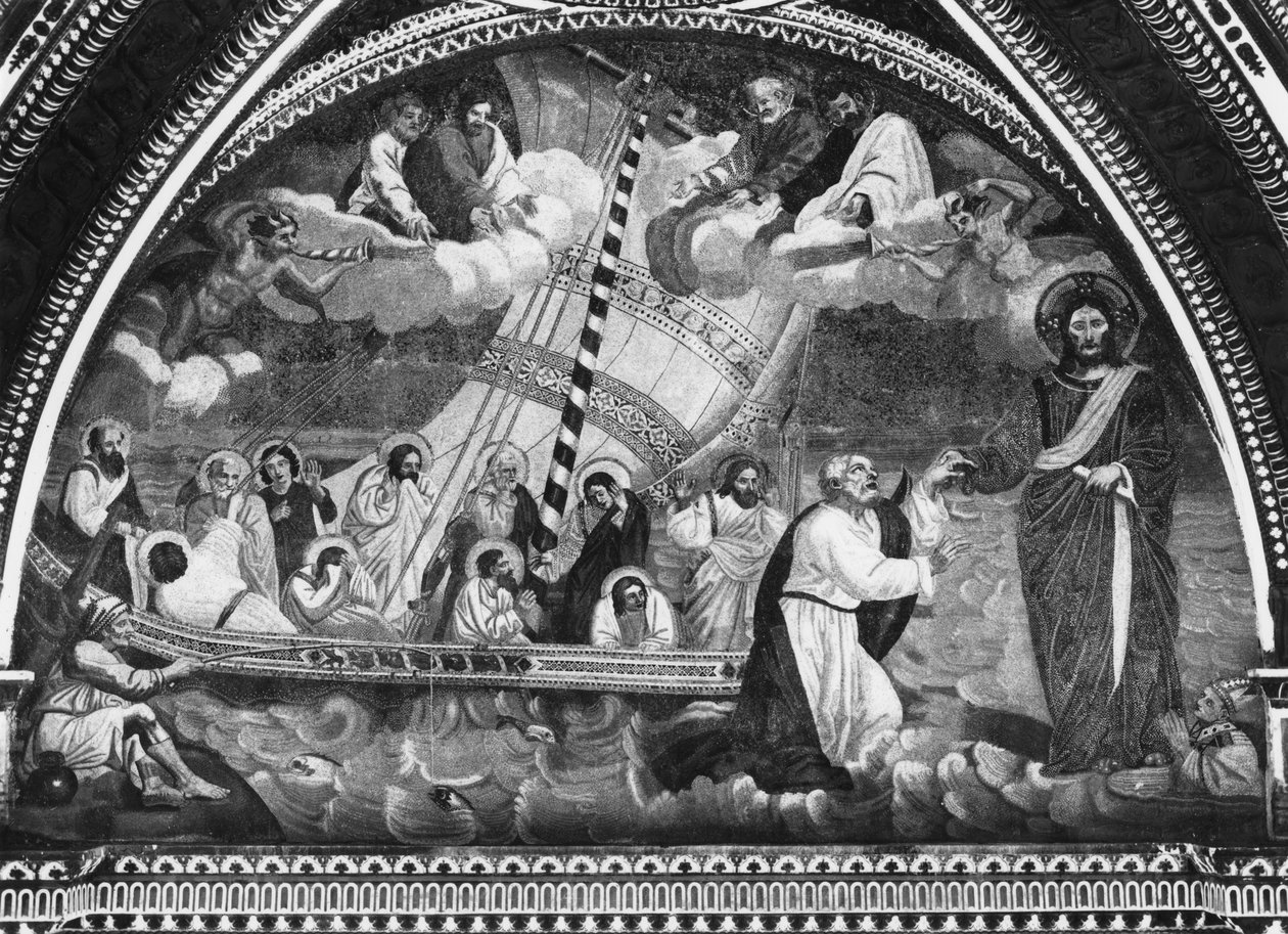 Die Navicella des Heiligen Petrus von Giotto di Bondone after Giotto di Bondone after