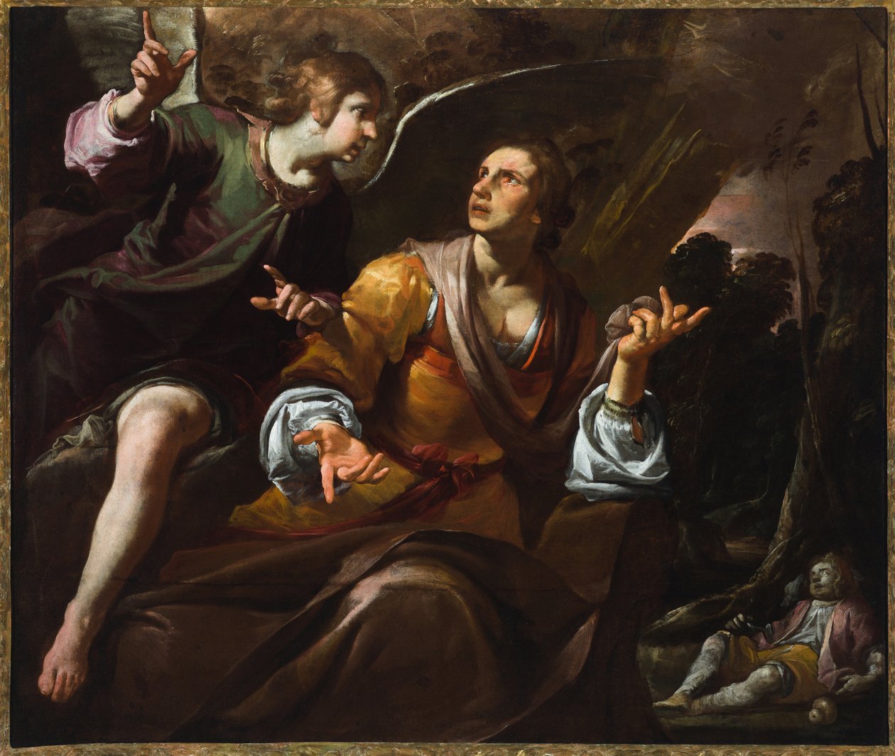 Hagar und der Engel von Giovacchino Assereto