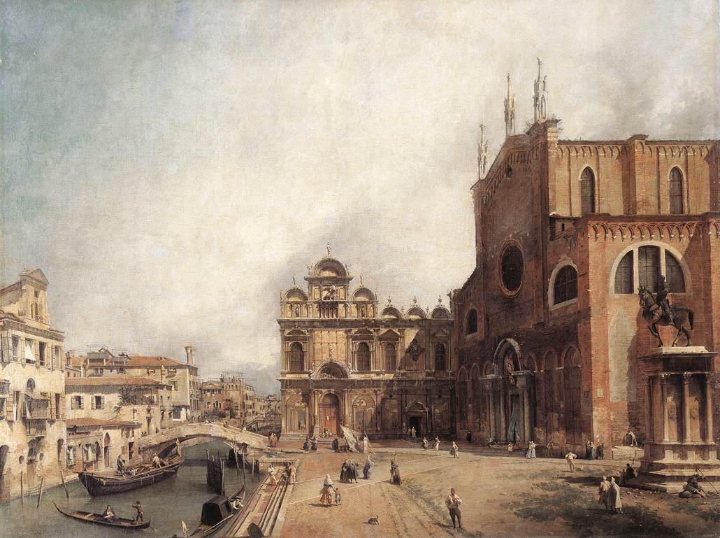 Santi Giovanni e Paolo und die Scuola di San Marco von Giovanni Antonio Canal