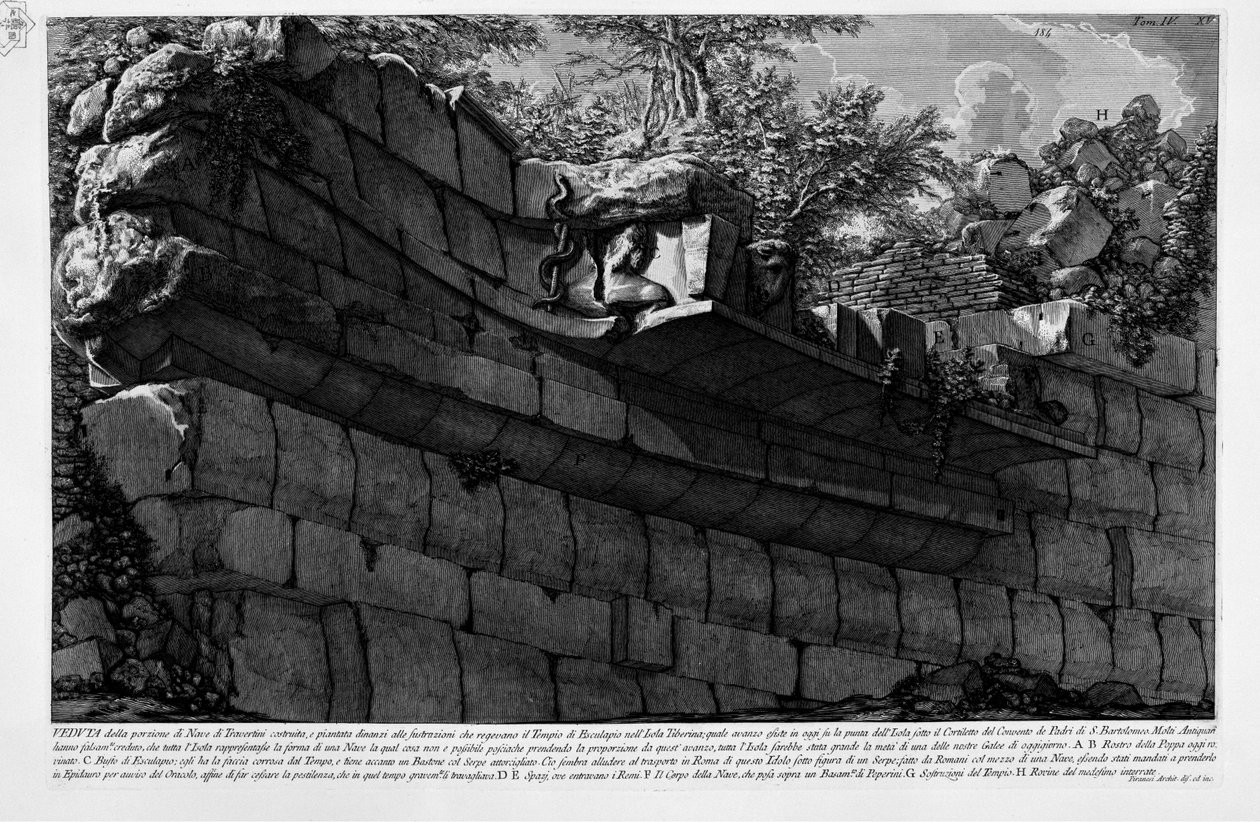 Tiberinsel von Giovanni-Battista Piranesi