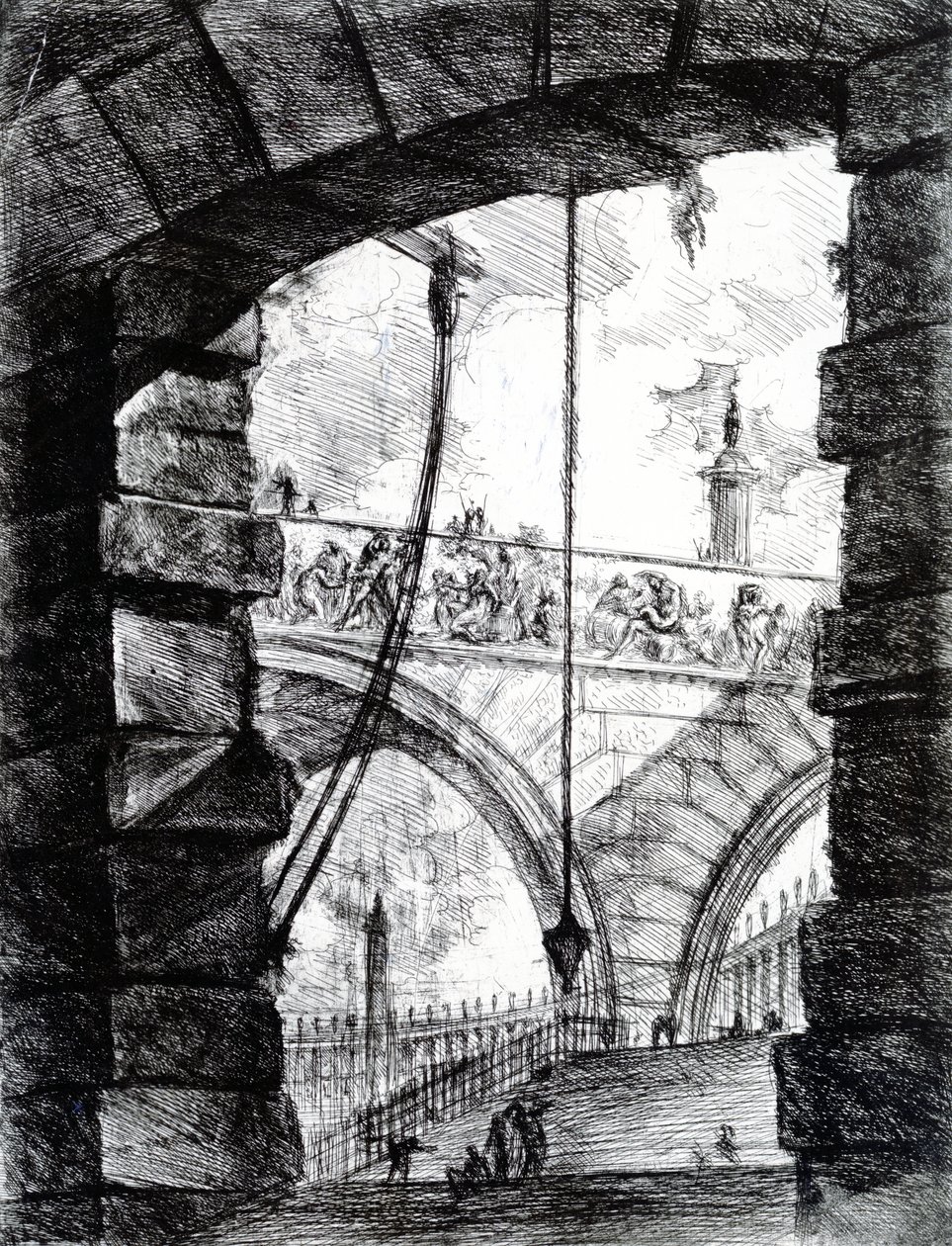 Tafel 4 aus der Carceri-Serie, 1761 von Giovanni-Battista Piranesi