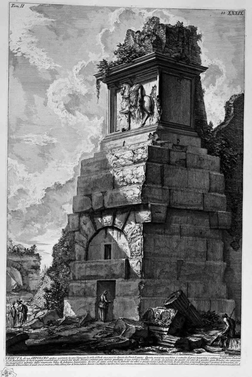 Grab an der Via Tiburtina nahe Ponte Lugano von Giovanni-Battista Piranesi