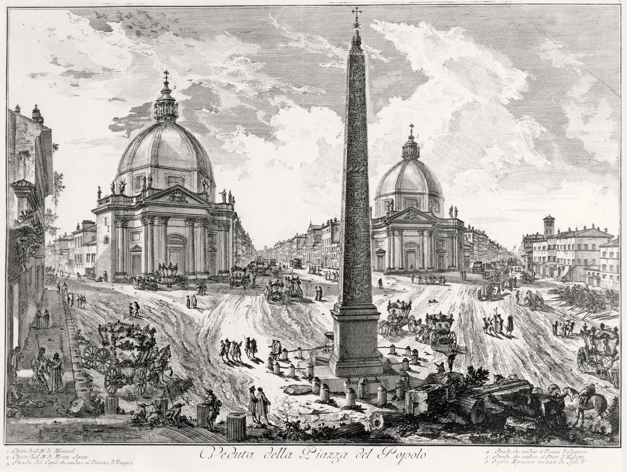 Veduta della Piazza del Popolo, ca. 1750 von Giovanni Battista Piranesi
