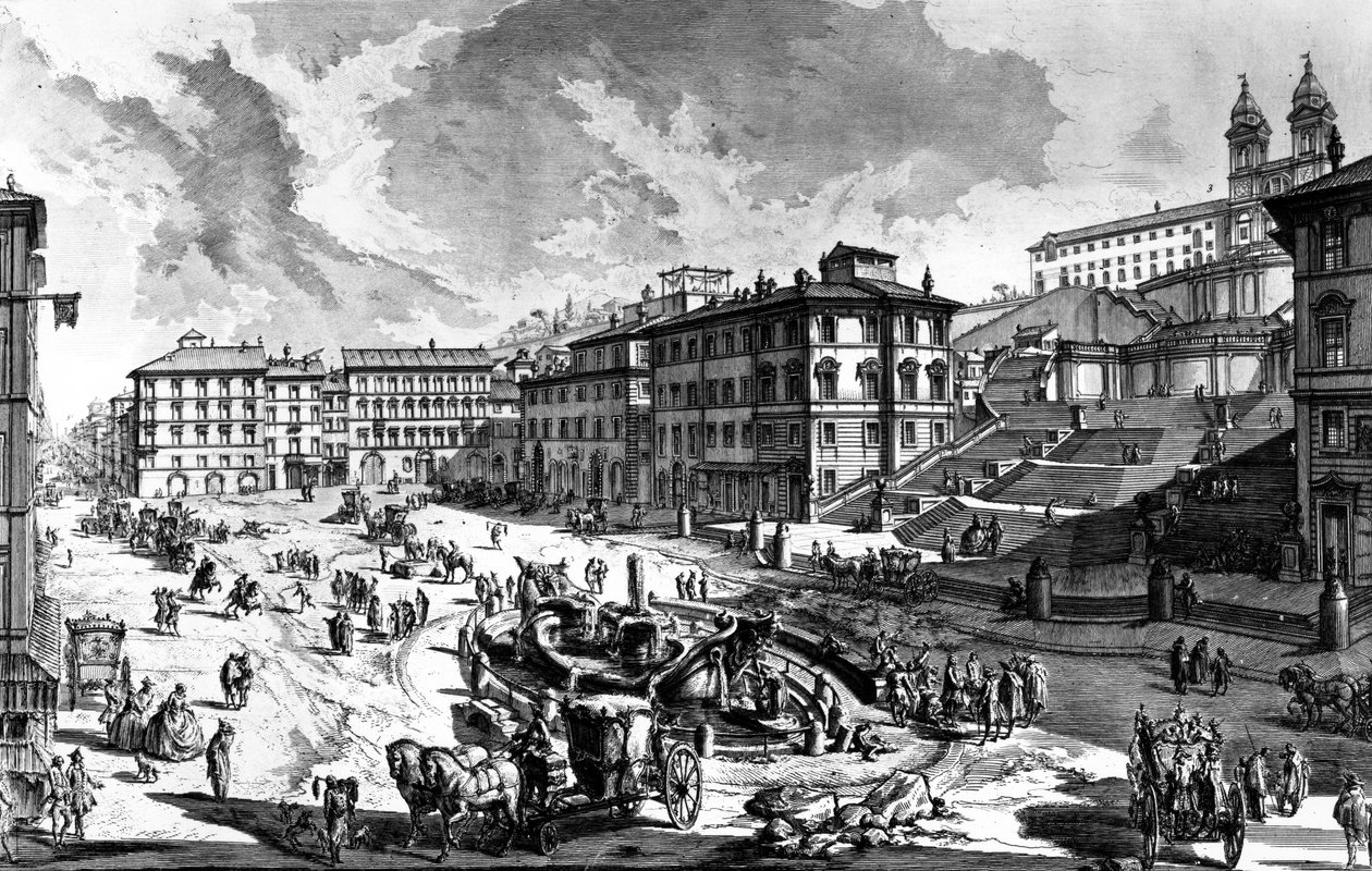 Ansicht der Piazza di Spagna, aus der Serie 