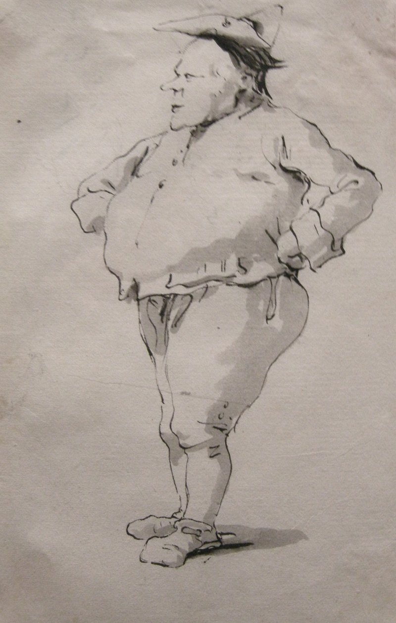 Karikatur eines Menschen von Giovanni-Battista Tiepolo