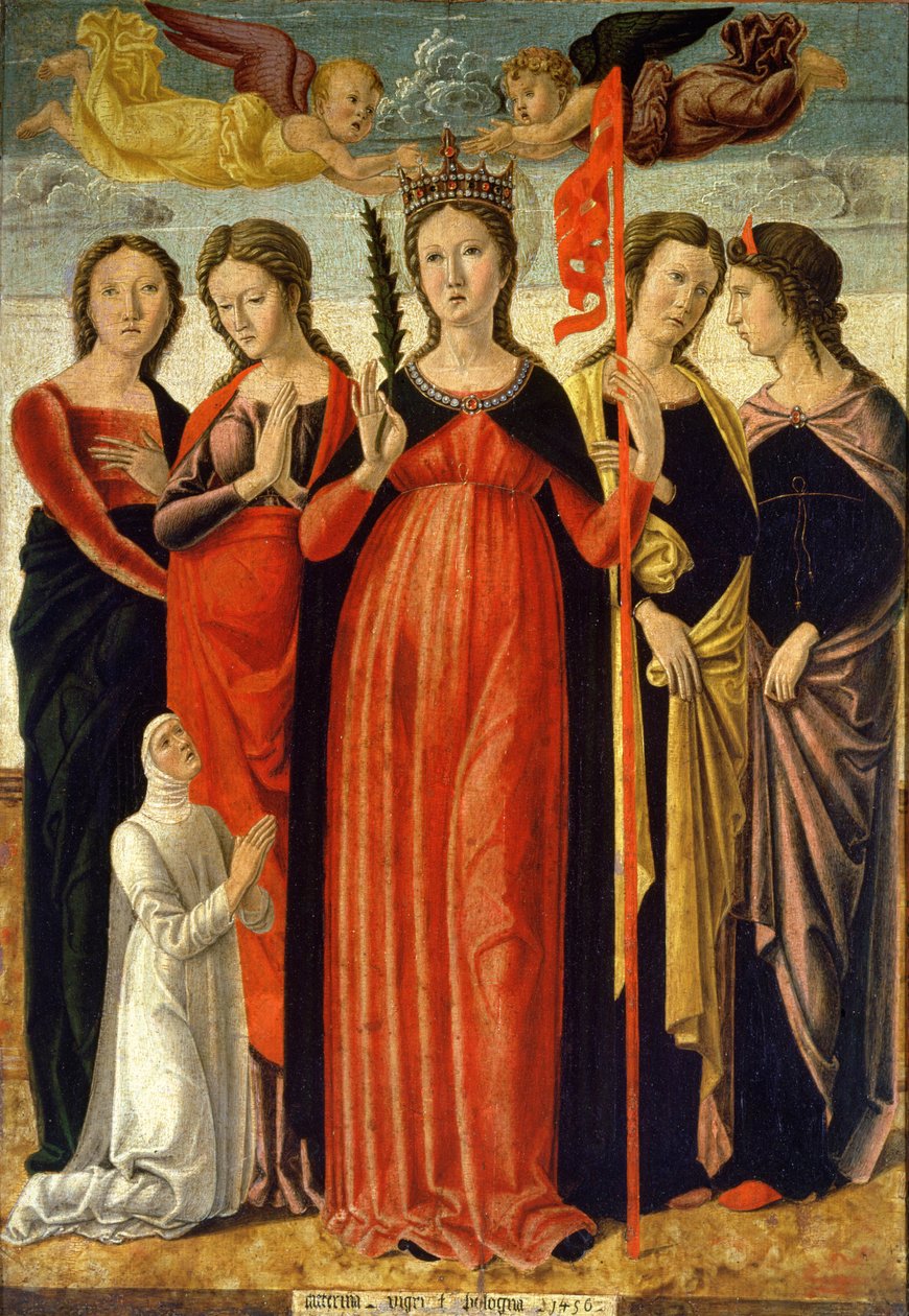 St. Ursula und vier Heilige von Giovanni Bellini