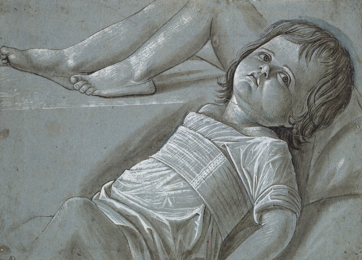 Studie für eine liegende Figur des Jesuskindes von Giovanni Bellini