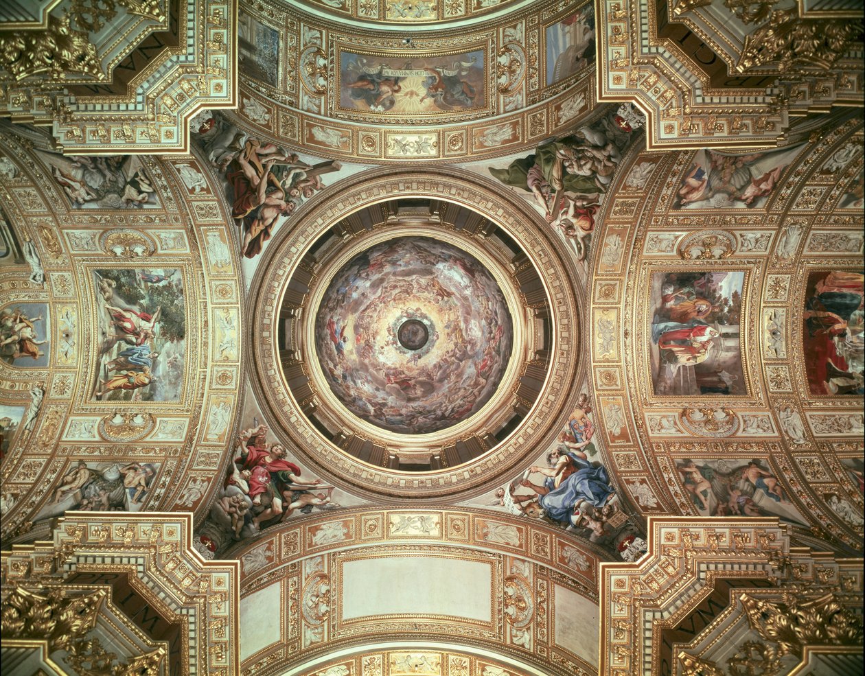 Die Vision des Paradieses, Fresken an der Decke und Kuppel von Sant